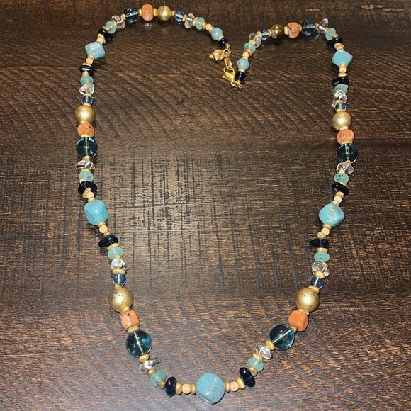 LCI marked gorgeous colorful beaded necklace - Picture 1 of 9